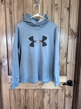 Under Armour Women's Light Gray Pullover Hoodie with Logo